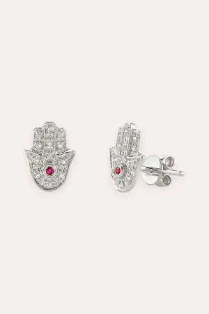 Hamsa Earring (Silver)