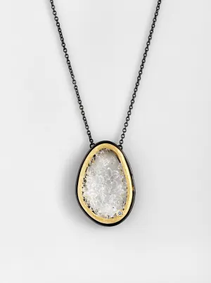Handcrafted Floating Herkimer Quartz Necklace
