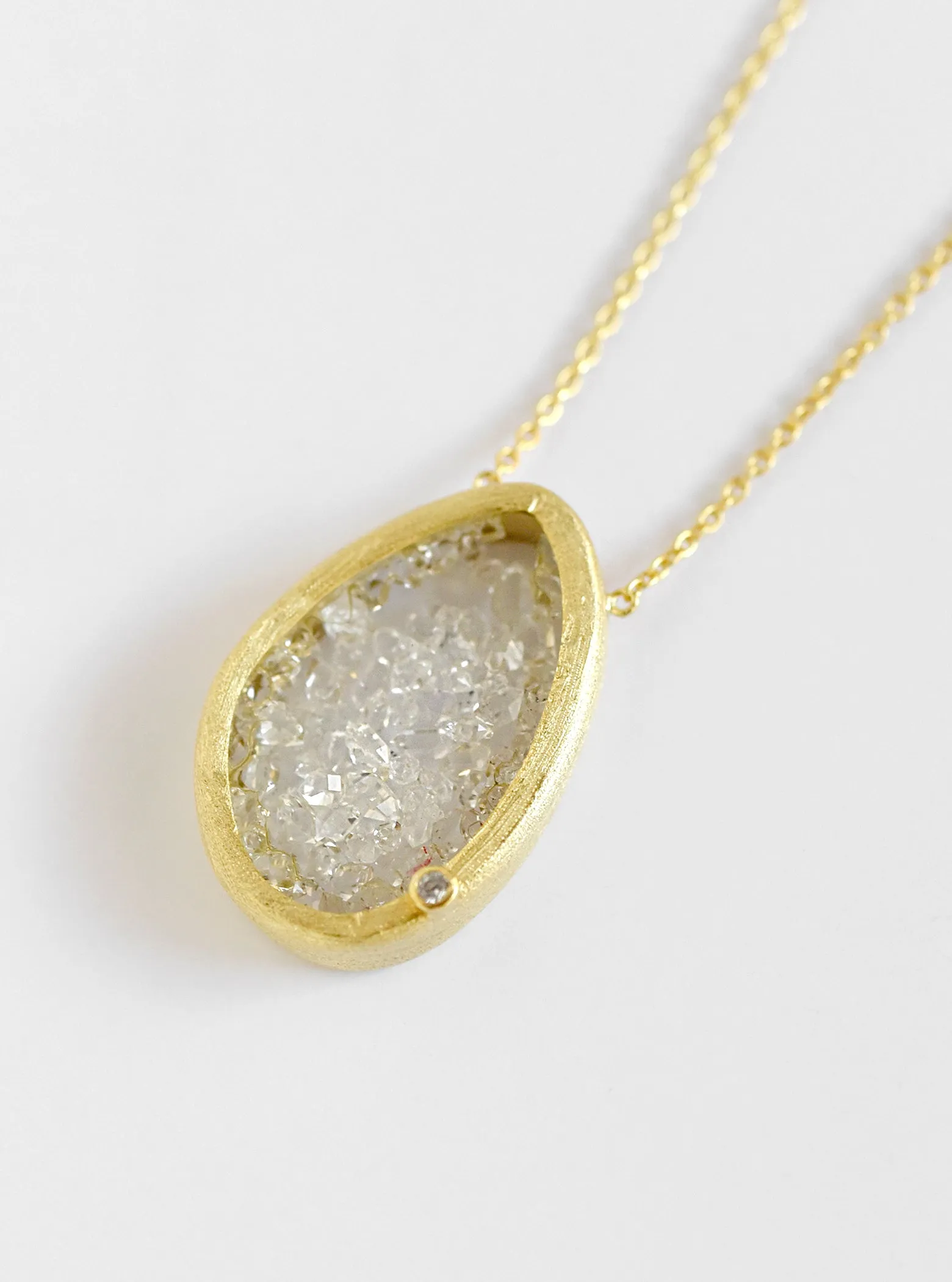 Handcrafted Floating Herkimer Quartz Necklace