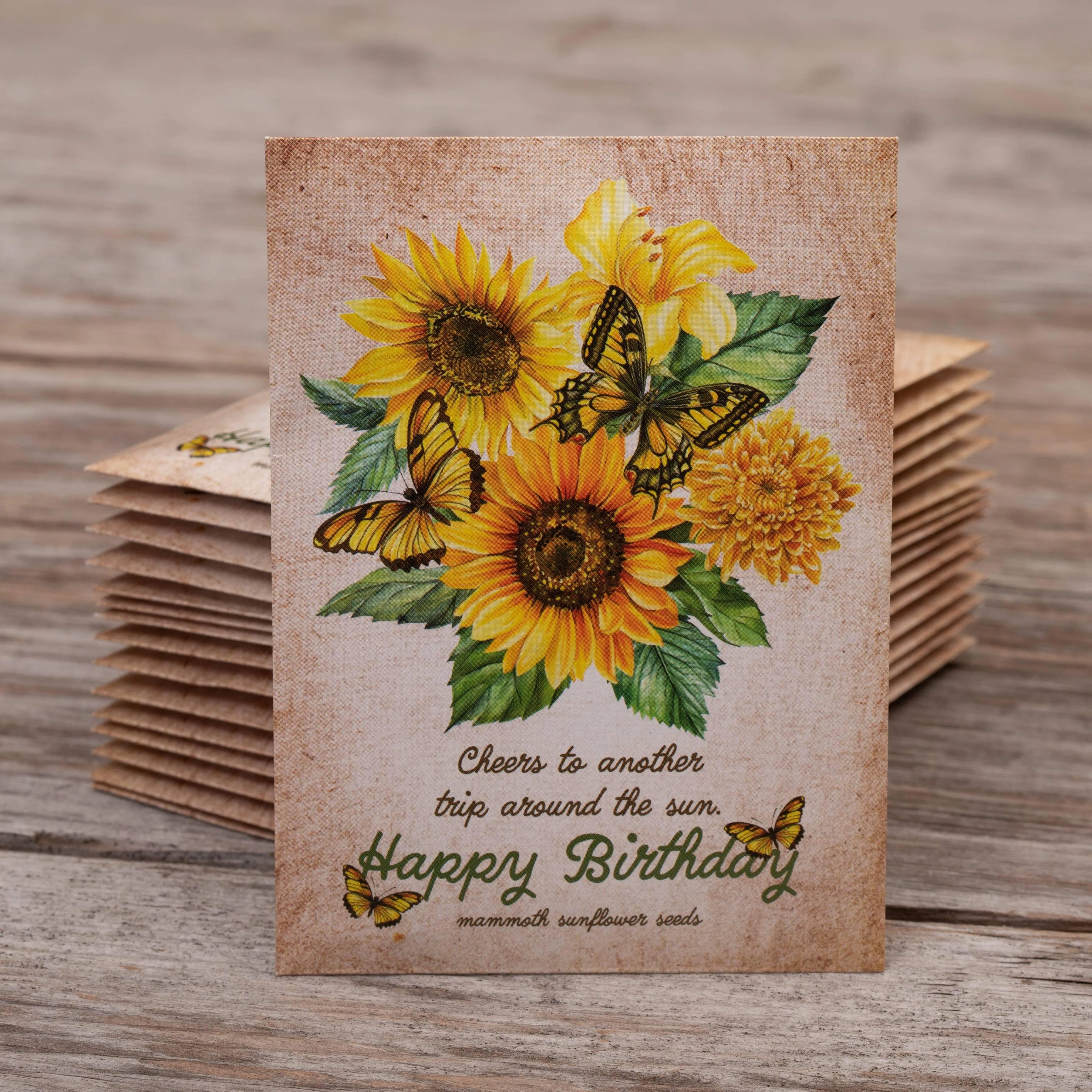Happy Birthday - Mammoth Sunflower Seed Packet