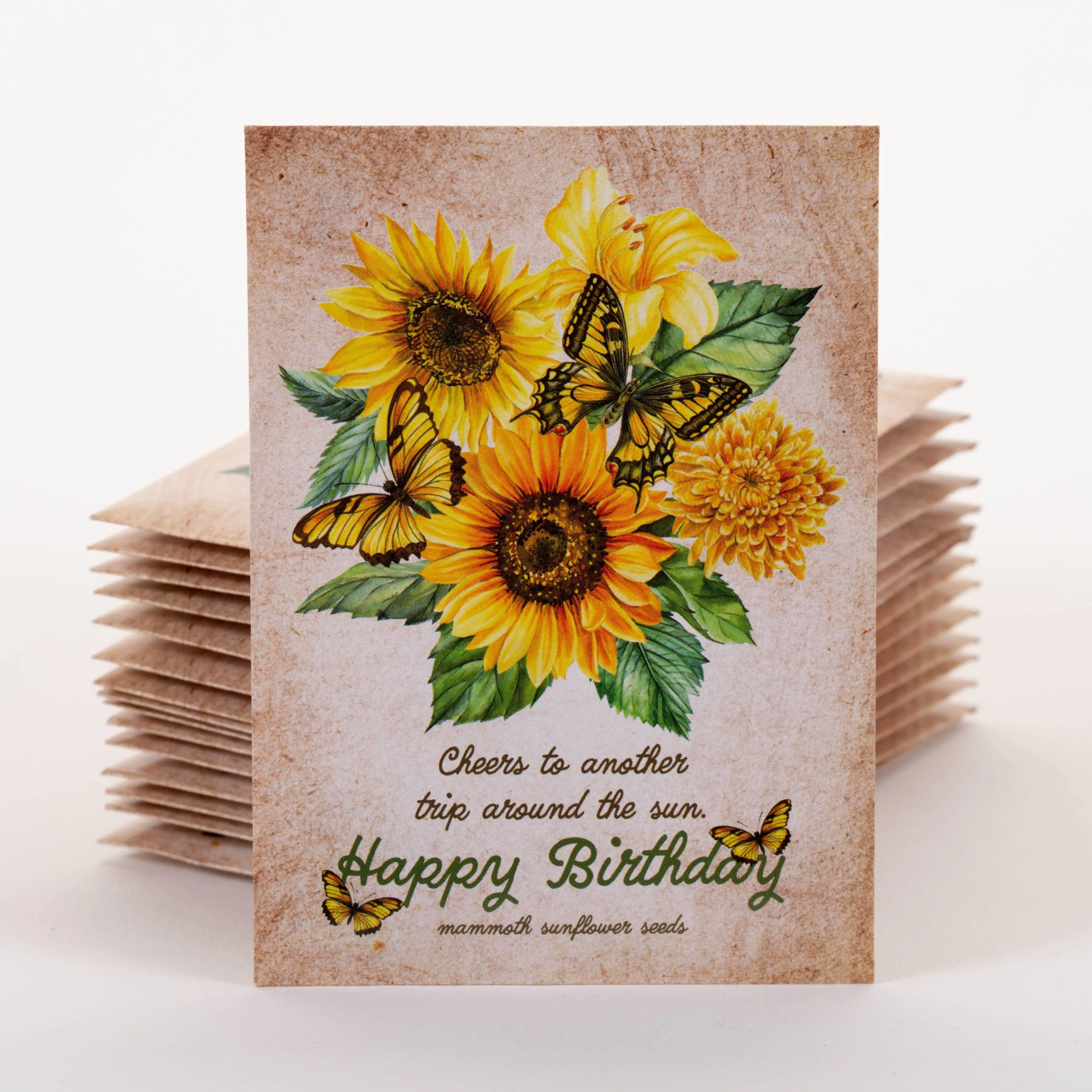 Happy Birthday - Mammoth Sunflower Seed Packet
