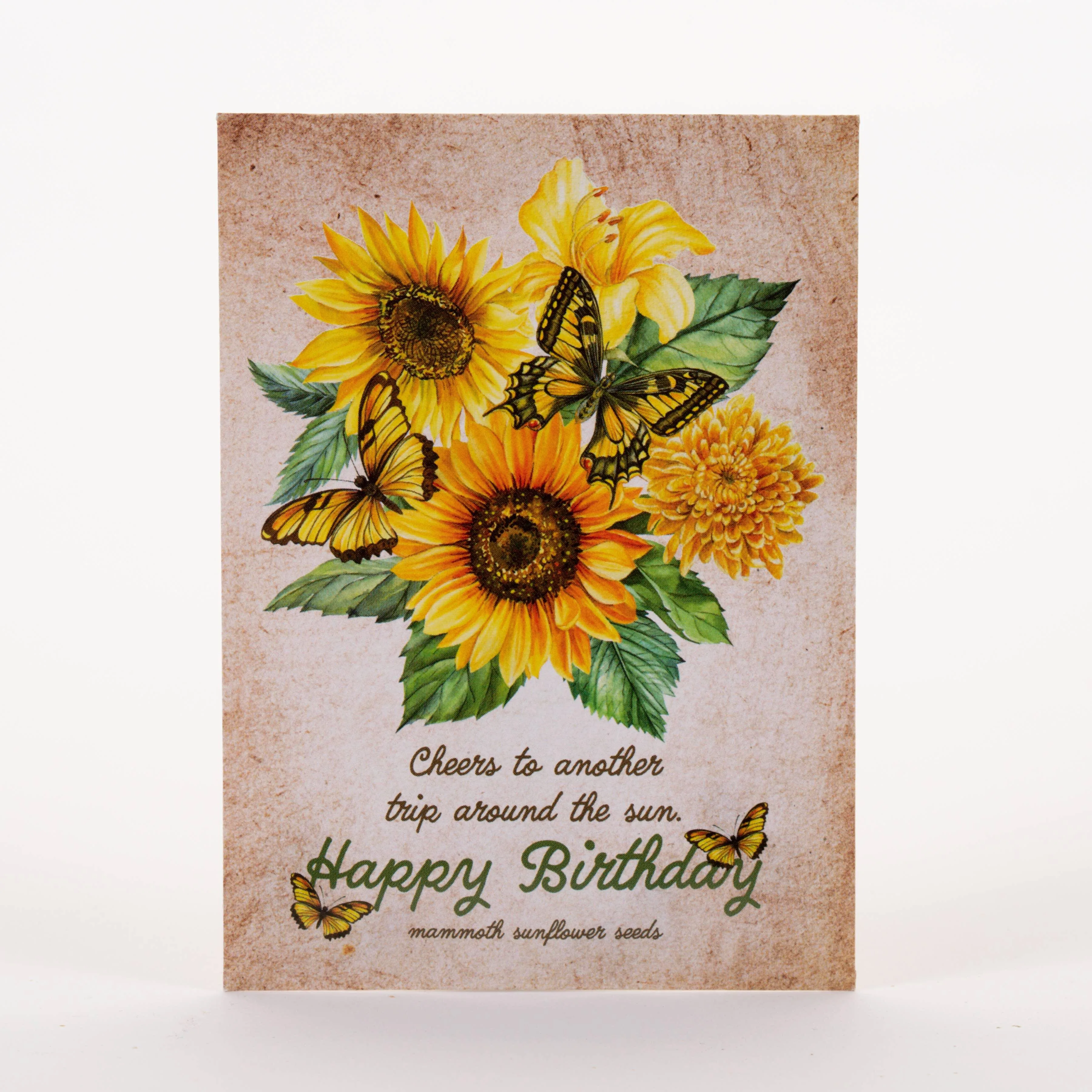 Happy Birthday - Mammoth Sunflower Seed Packet
