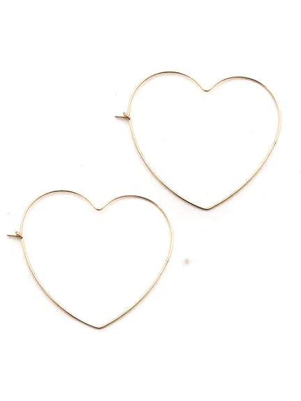 Heart Hoop Earrings