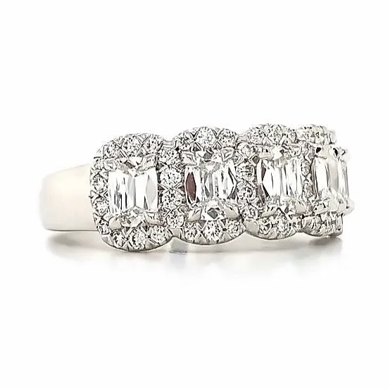 Henri Daussi Cushion Cut Five Stone 1.50ct tw Anniversary Diamond Ring