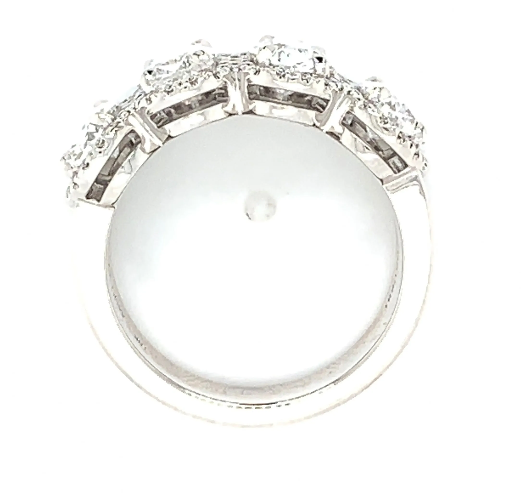 Henri Daussi Oval Four Stone  With Halo 3.22ct t.w. Ring