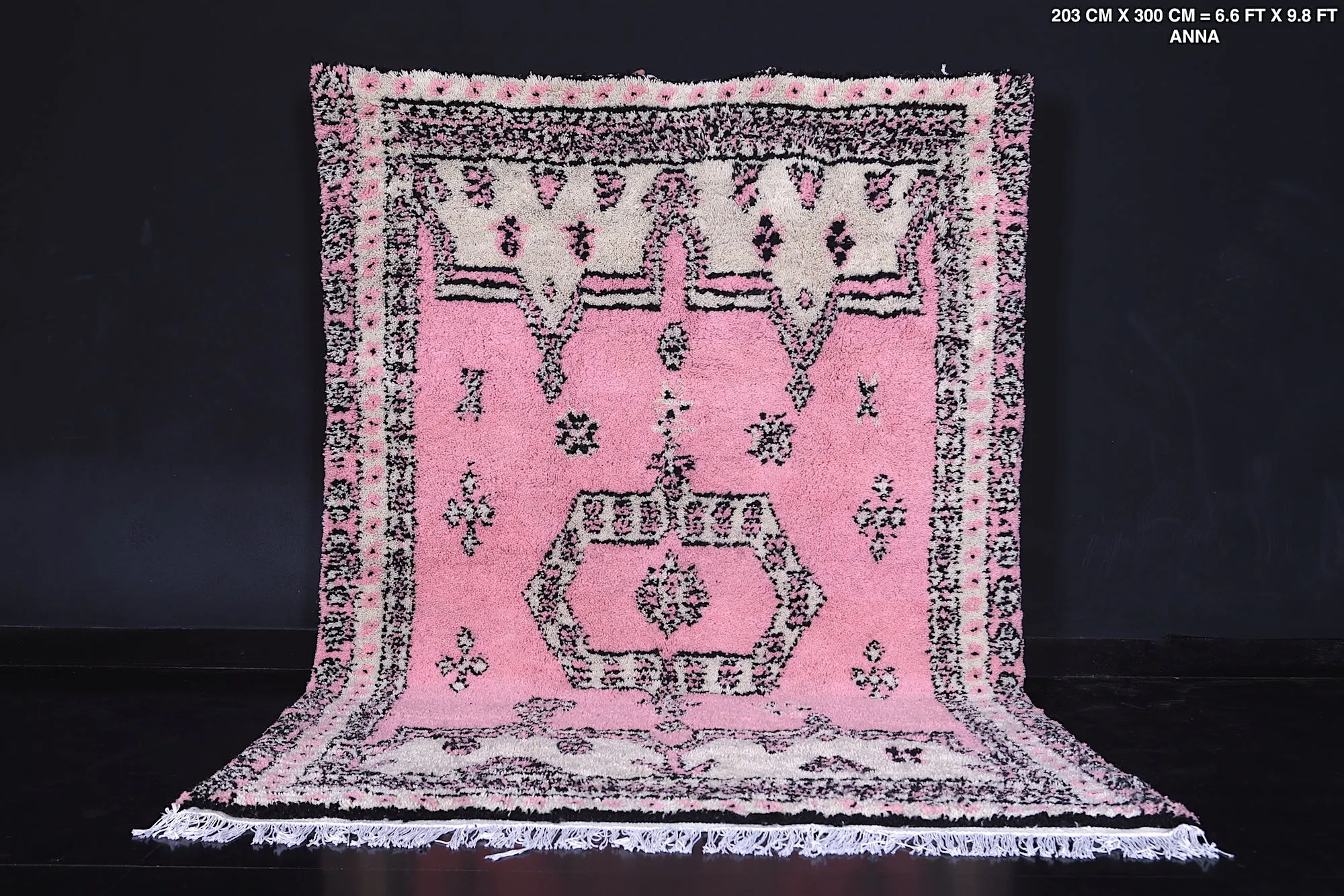 High atlas Moroccan rug - Pink Azilal rug - Wool rug