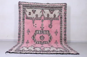 High atlas Moroccan rug - Pink Azilal rug - Wool rug
