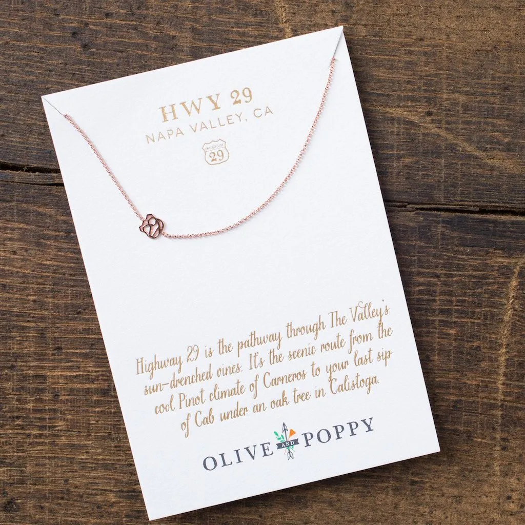 Highway 29 Necklace - Napa Valley