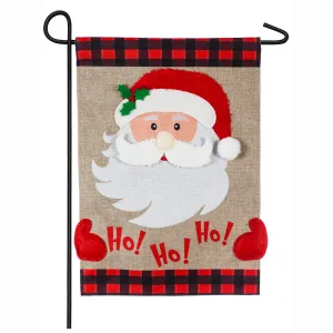 Ho Ho Ho Santa Garden Burlap Flag,14b8723