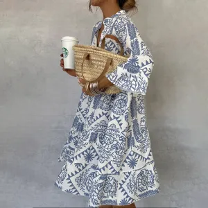 IDALINA AND FASHIONABLE PRINT DRESS