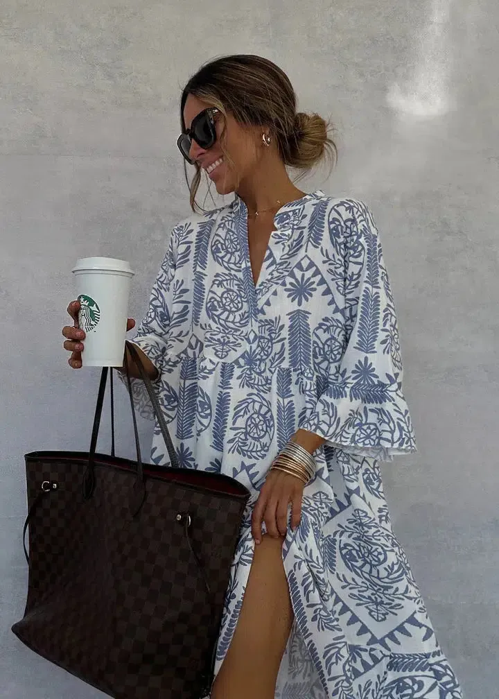 IDALINA AND FASHIONABLE PRINT DRESS