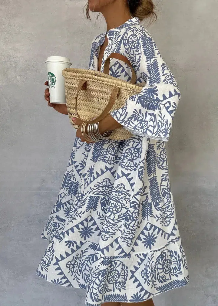 IDALINA AND FASHIONABLE PRINT DRESS