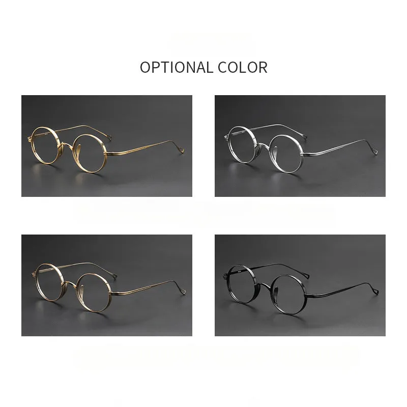 Ilian Titanium Vintage Round Eyeglasses Frames