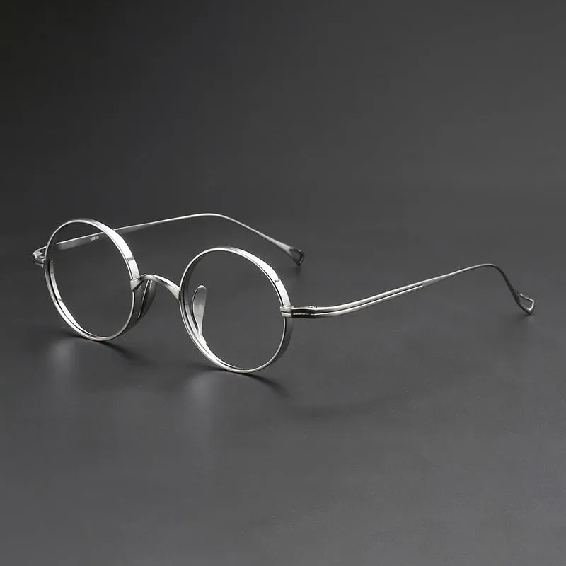 Ilian Titanium Vintage Round Eyeglasses Frames