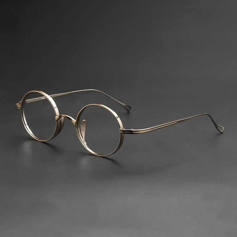 Ilian Titanium Vintage Round Eyeglasses Frames