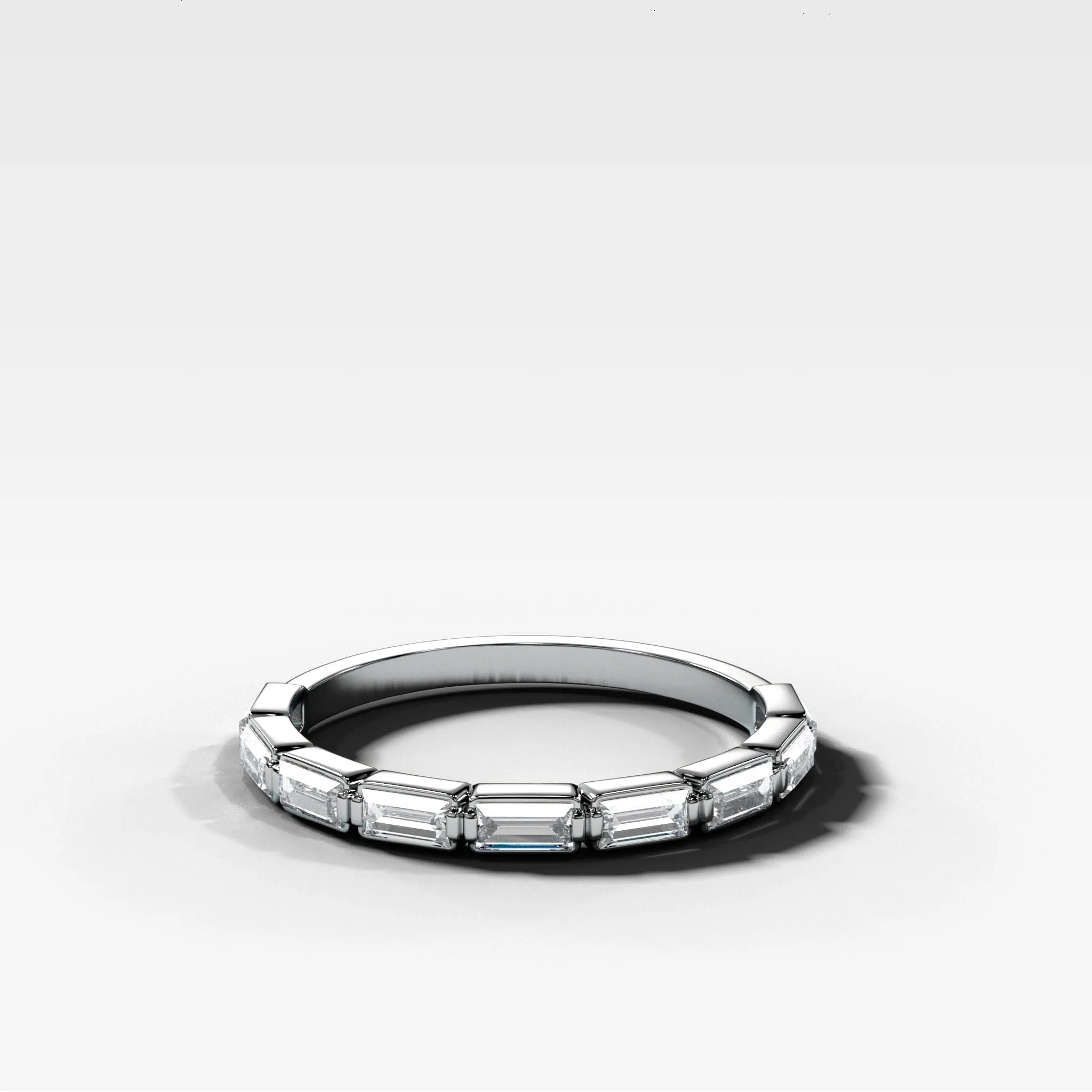 Iris Baguette Wedding Band