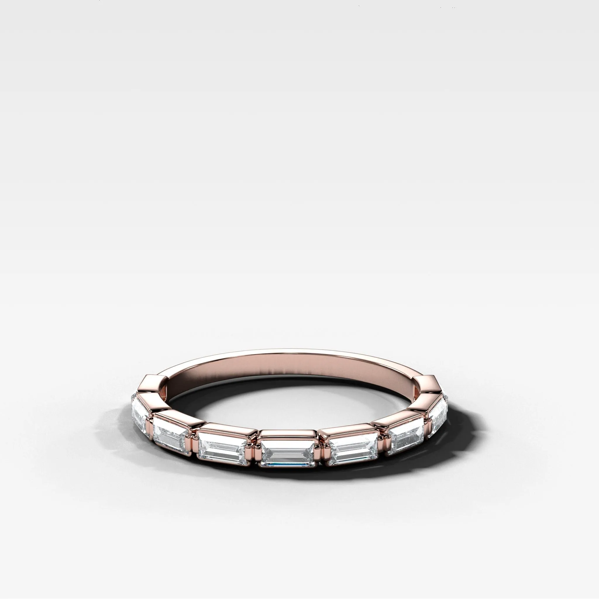 Iris Baguette Wedding Band