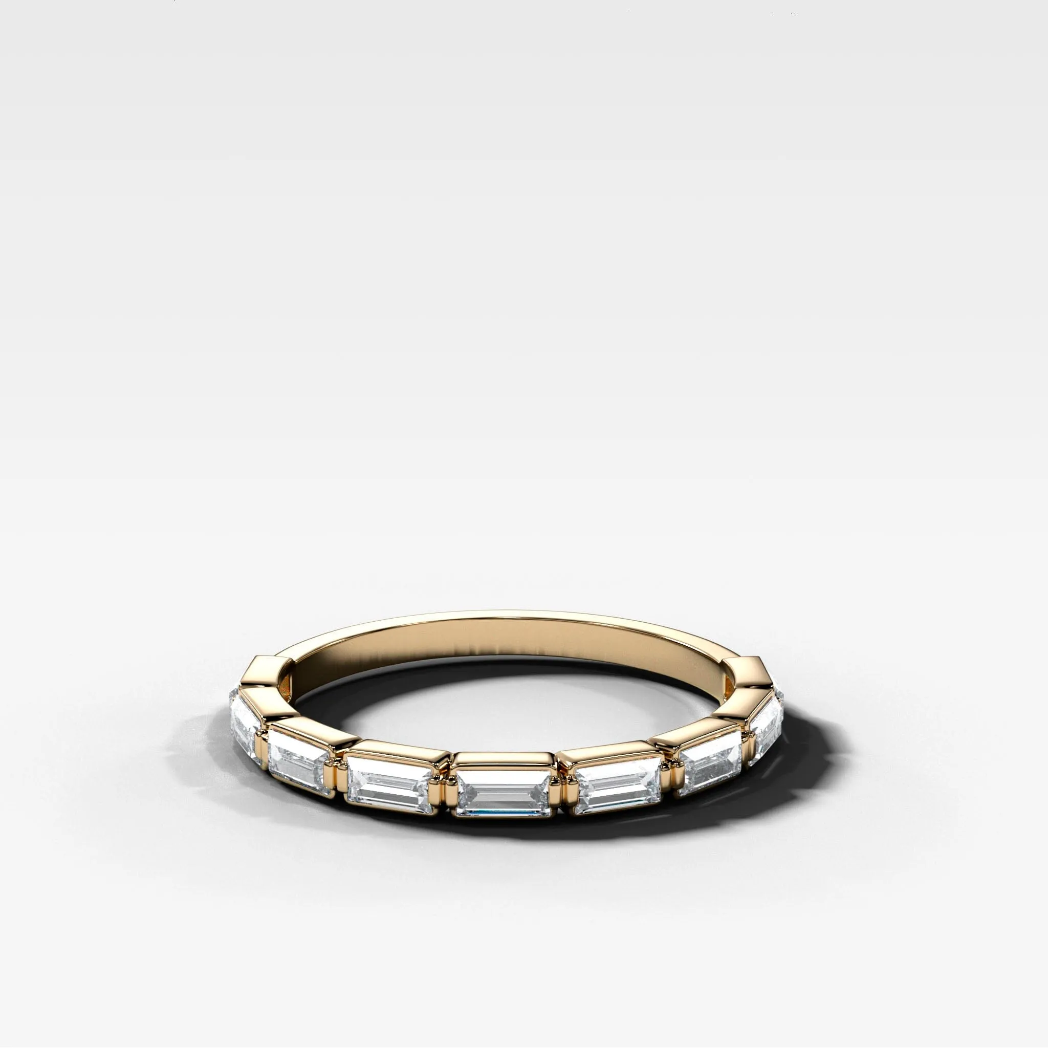 Iris Baguette Wedding Band