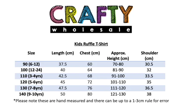 Kids Blank Ruffle T-Shirt Vest - Pink