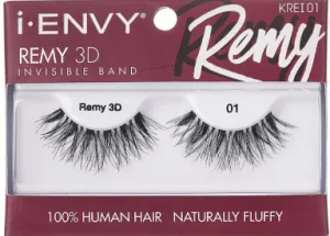 Kiss I Envy Remy 3D Invisible Band 100% Human Hair Eyelashes-KREI01