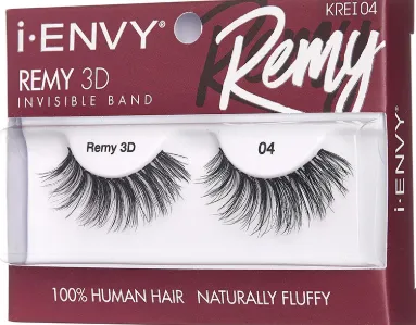 Kiss I Envy Remy 3D Invisible Band 100% Human Hair Eyelashes-KREI04