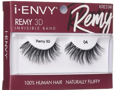 Kiss I Envy Remy 3D Invisible Band 100% Human Hair Eyelashes-KREI04