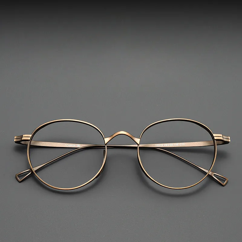 Kylar Titanium Vintage Round Eyeglasses Frames