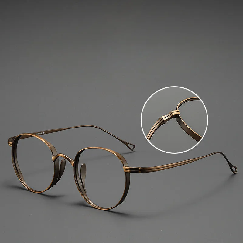 Kylar Titanium Vintage Round Eyeglasses Frames