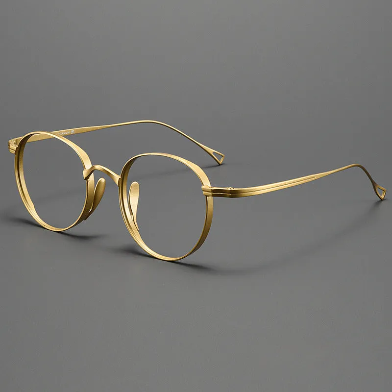 Kylar Titanium Vintage Round Eyeglasses Frames