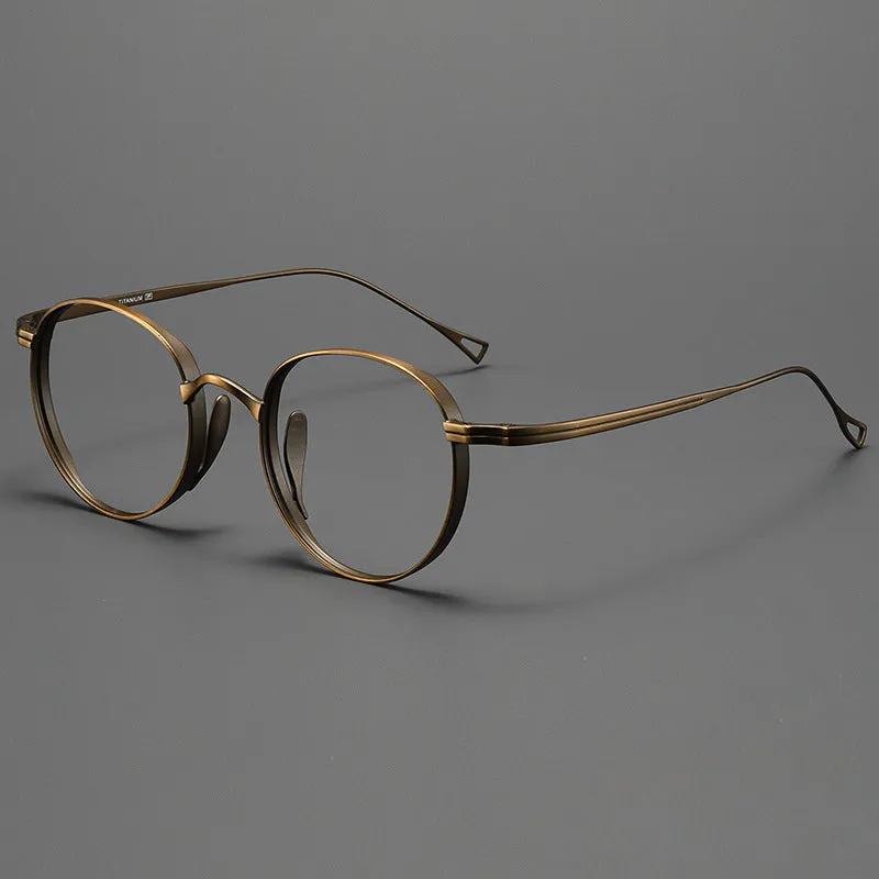 Kylar Titanium Vintage Round Eyeglasses Frames