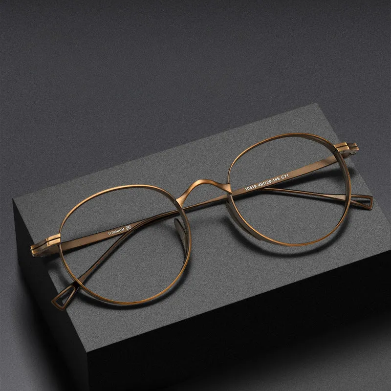 Kylar Titanium Vintage Round Eyeglasses Frames