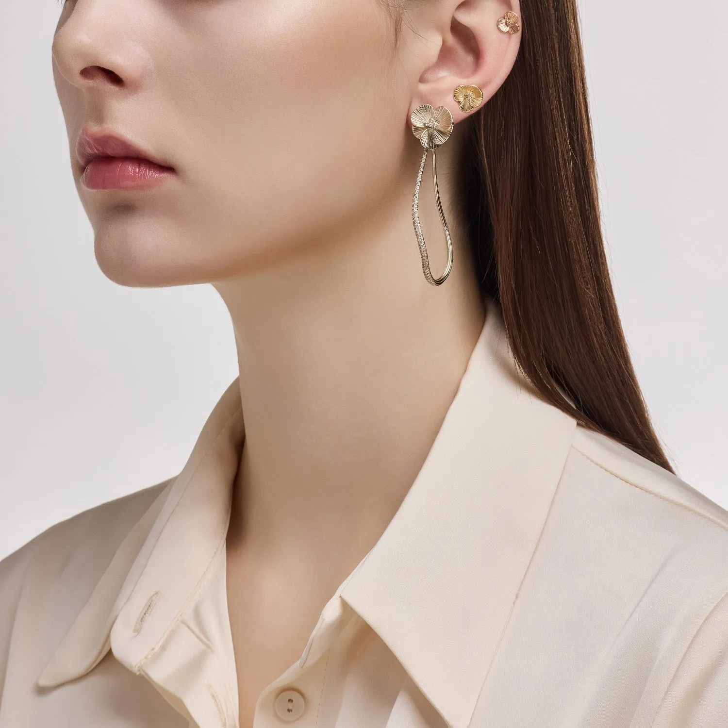 La D.D Gold One-sided Earring JDDER5S054S