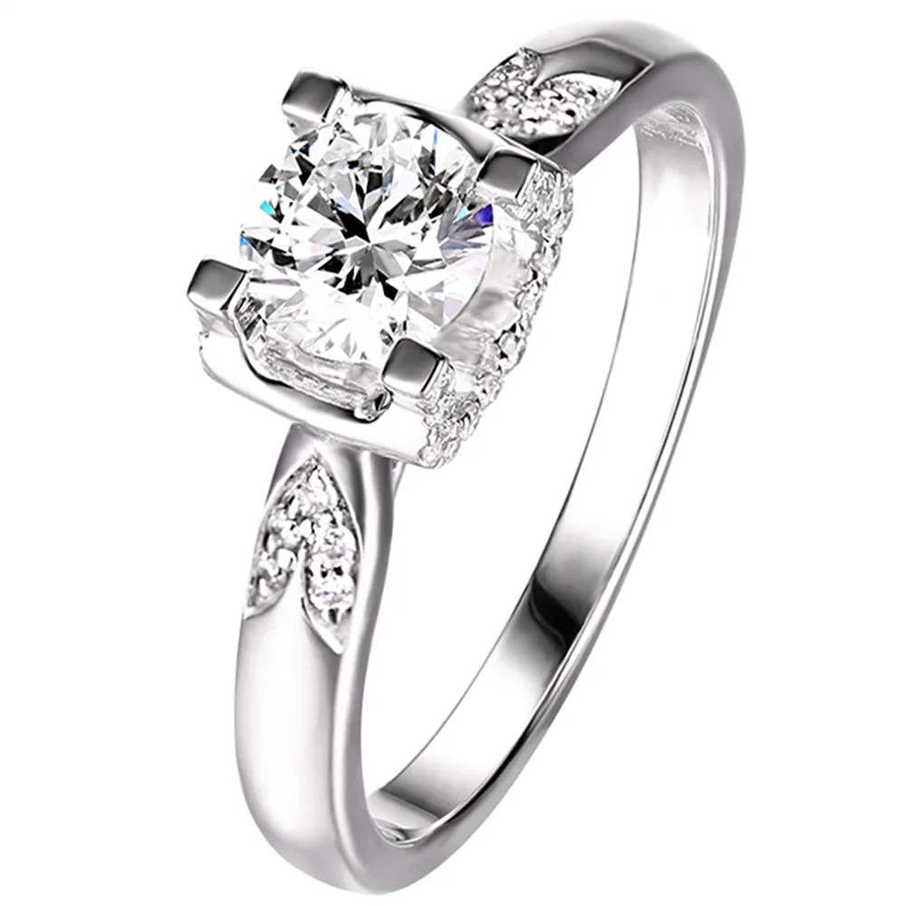 Lab-Grown Diamond Bull Head Paved Band Engagement Ring