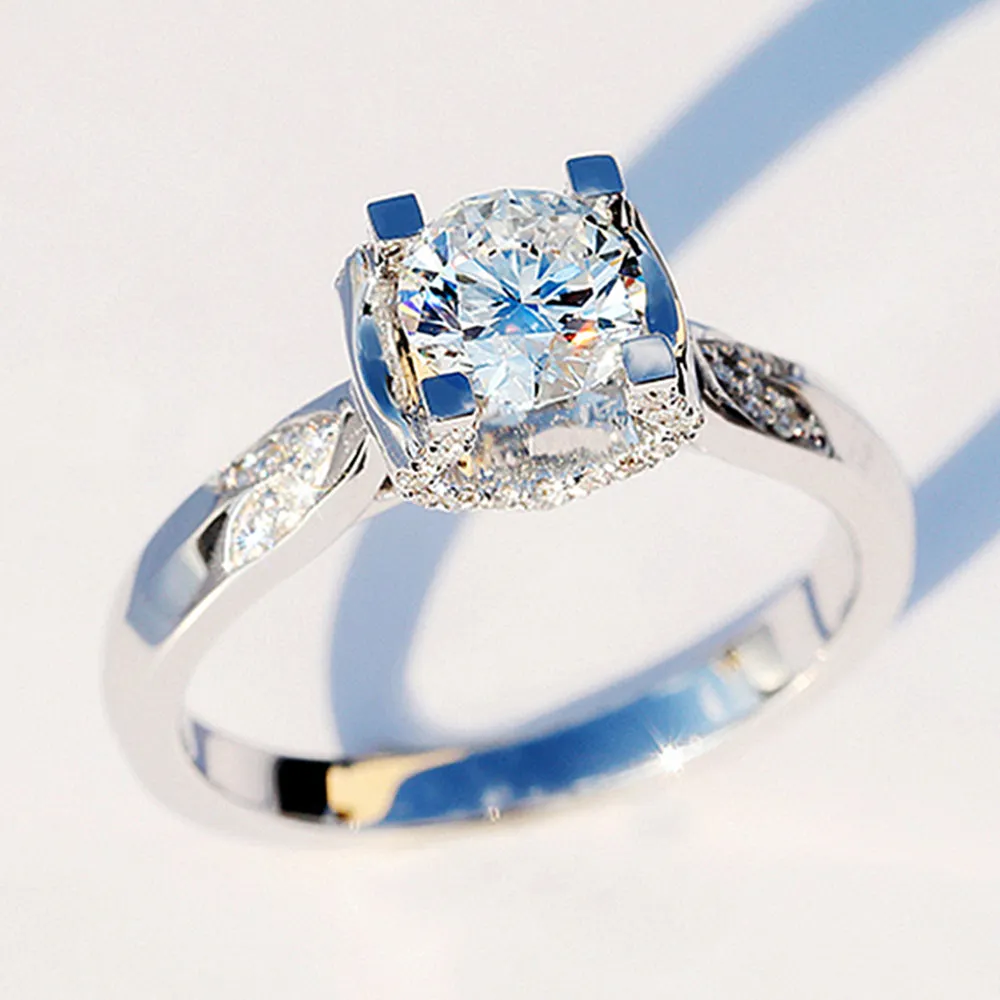 Lab-Grown Diamond Bull Head Paved Band Engagement Ring