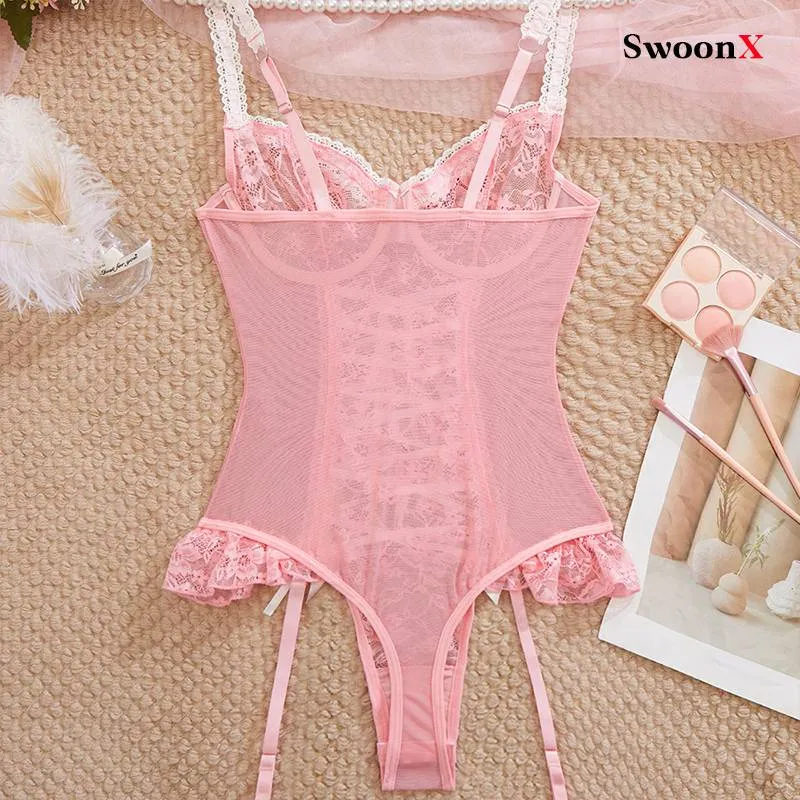 Lace See-Through Sexy Lingerie Bodysuit | Stylish Lace, Alluring Design, Comfortable Fit