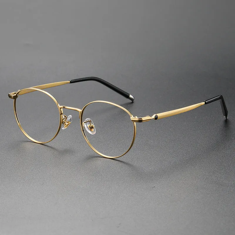Lachlan Titanium Round Glasses Frame