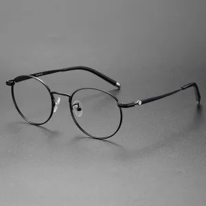 Lachlan Titanium Round Glasses Frame