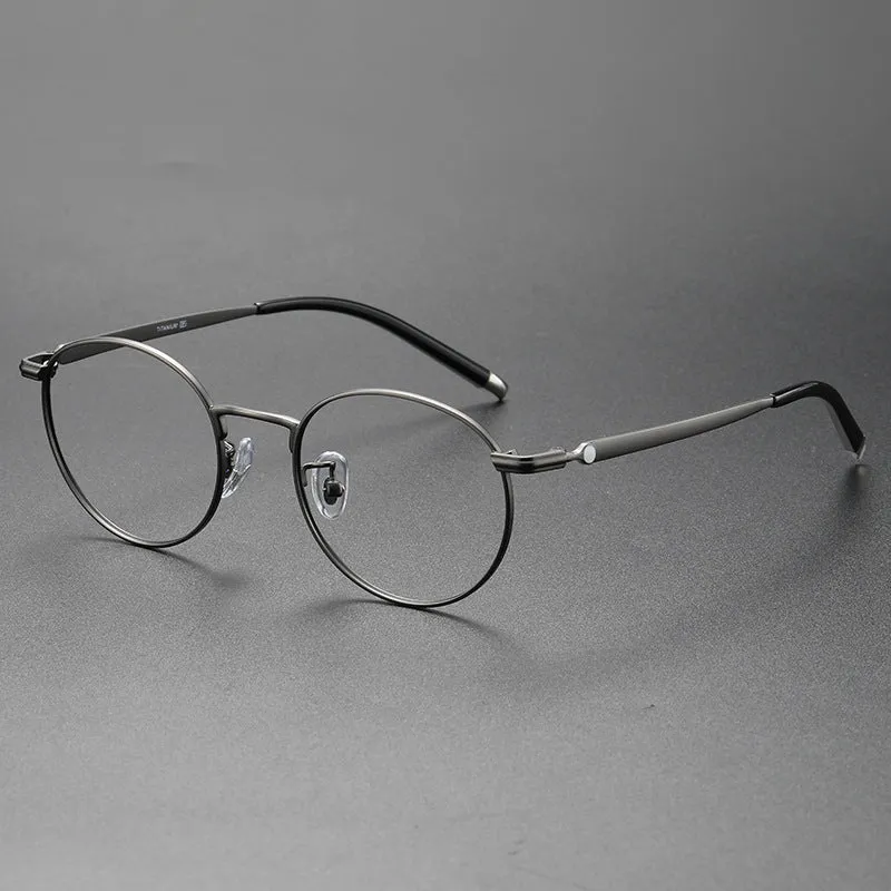 Lachlan Titanium Round Glasses Frame