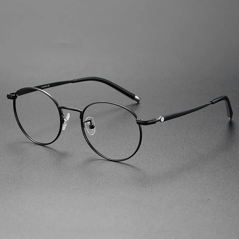 Lachlan Titanium Round Glasses Frame