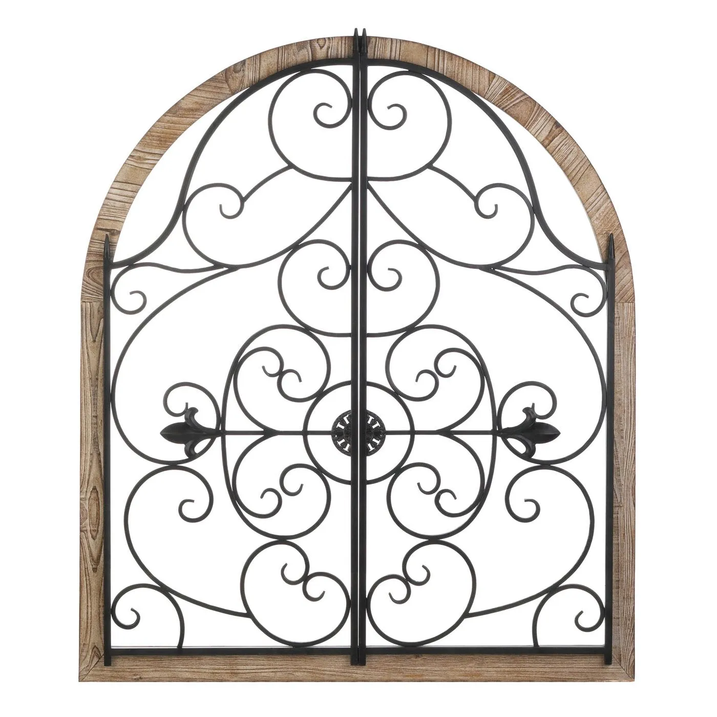 Large arched iron wall hanging decor