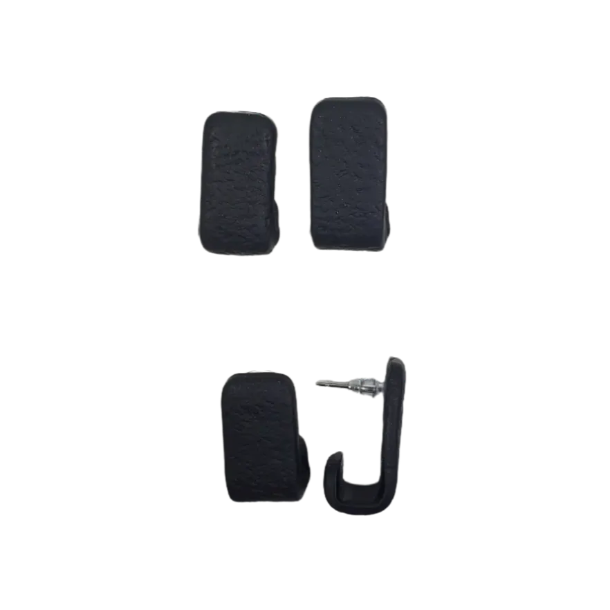 Large Black Huggie Earrings - Solid Color for a Bold Statement