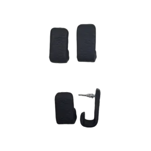 Large Black Huggie Earrings - Solid Color for a Bold Statement
