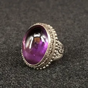 Large Himalayan Oval Amethyst Ring