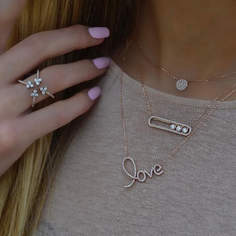 Large Script Love Necklace
