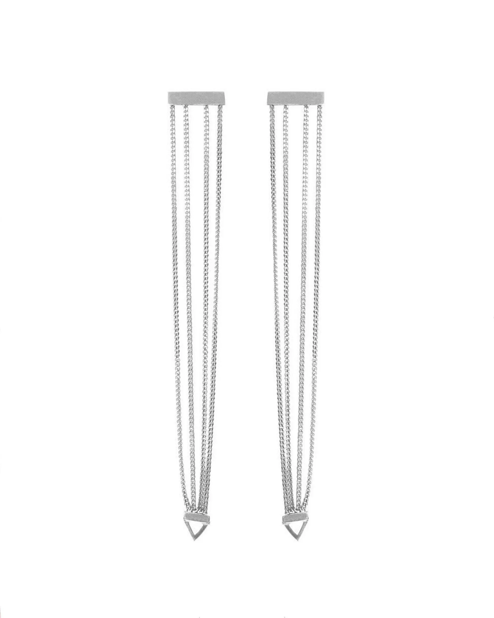 Levitate Sterling Silver Drop Earrings - Versatile Jewelry for Women, 2 7/8" Long Waterfall Design