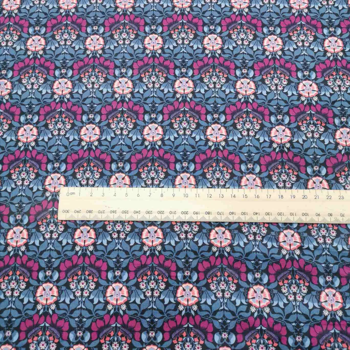 Liberty Cotton Tana Lawn, Persephone, Blue
