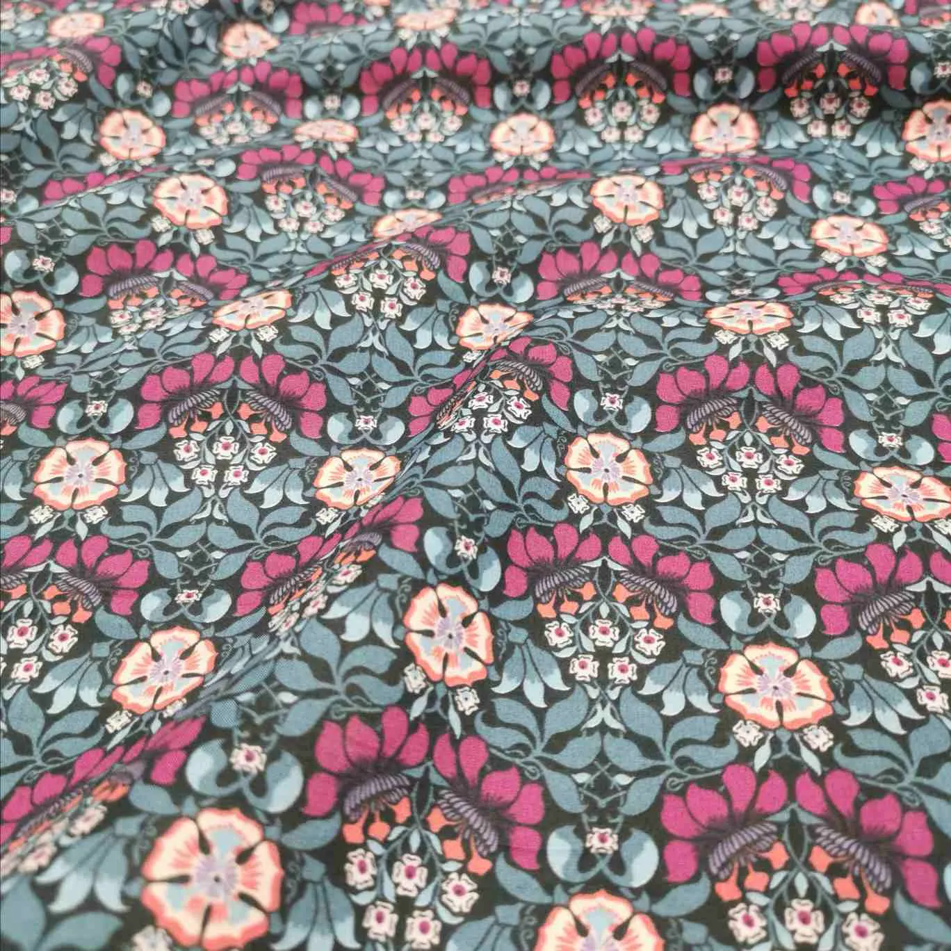 Liberty Cotton Tana Lawn, Persephone, Blue