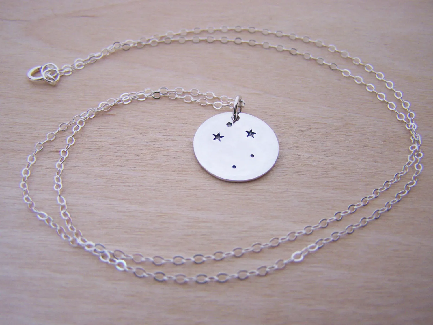 Libra Zodiac Constellation Sterling Silver Necklace