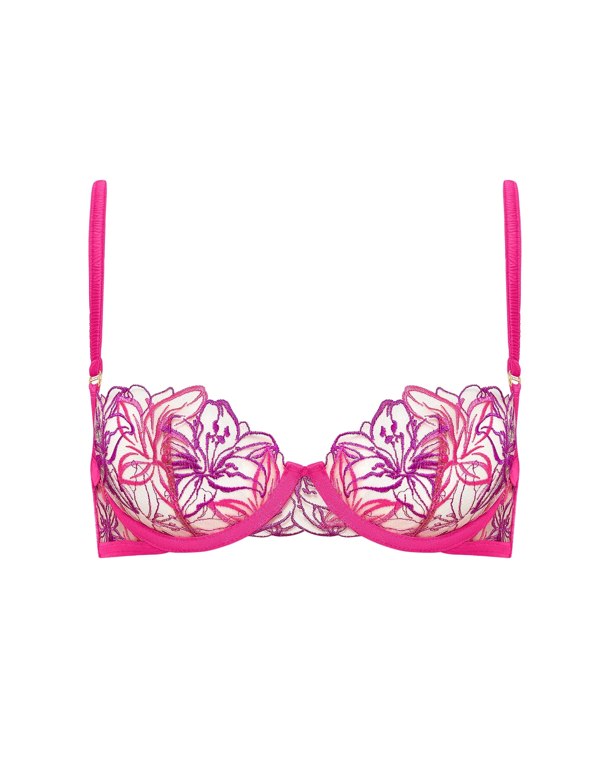 Lilly Bra Fuchsia Pink/Bright Violet/Sheer