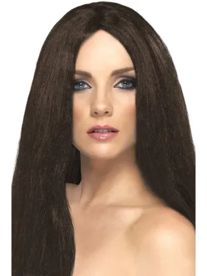 Long Wig Brown Middle Part
